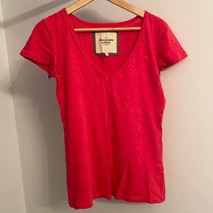 Pink Abercrombie and Fitch T-shirt